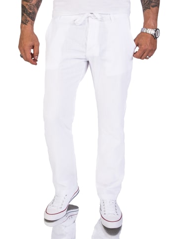 Stoffhose in Weiß