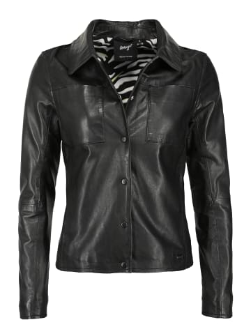 Lederjacke in schwarz
