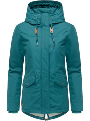 Winterjacke Parkker Warm YOUMODO in Ocean Green