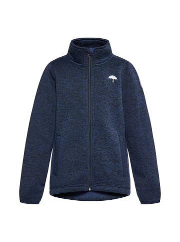 Mädchen (Kids) Strickfleecejacke in Marine Melange