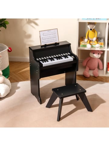 25-Tasten Keyboard mit Hocker ab 3 Jahren in Schwarz