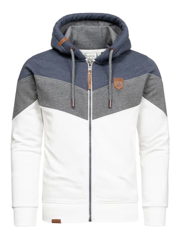 Sweatjacke im Block-Design ARDMORE in Blau/Anthrazit/Weiß