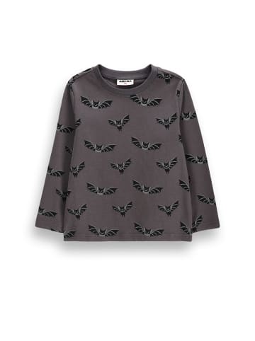 Langarmshirt in schwarzgrau