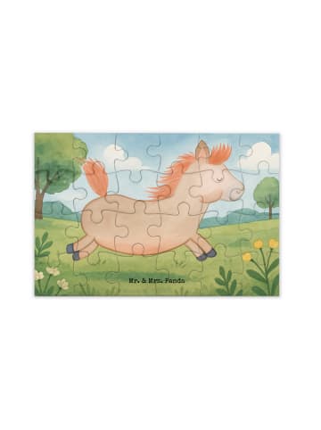 Puzzle Pferd Springen Design ohne Spruch in Weiß