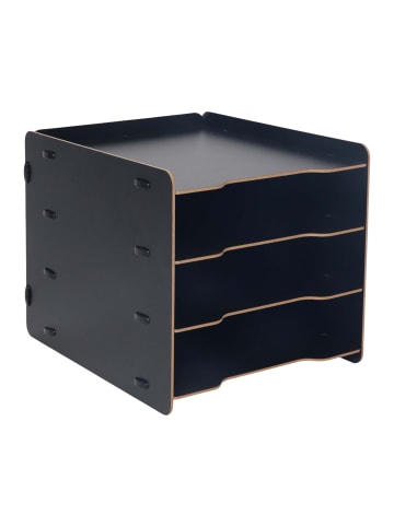 Briefablage in Schwarz - (B)25 x (H)25 x (T)31 cm