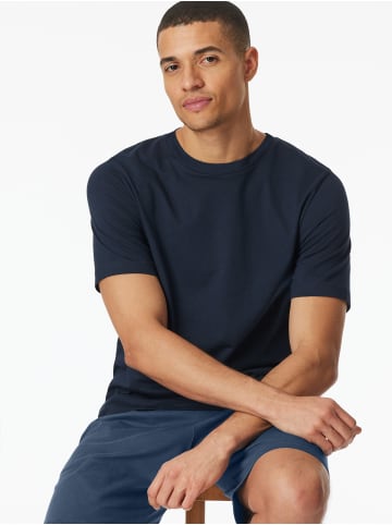 Pyjamaoberteil T-Shirt - Mix + Relax in nachtblau