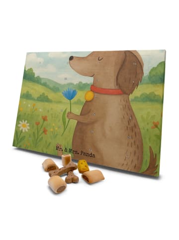 Hund Adventskalender Hund Blume Design ohne Spruch in Weiß