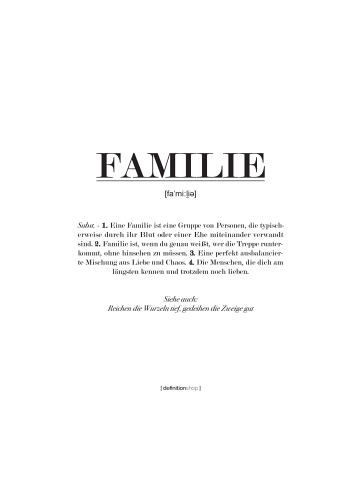 Poster Familie