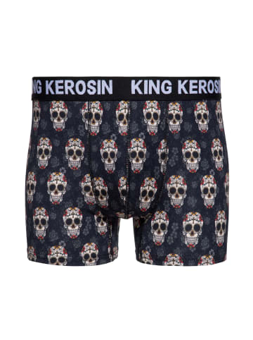 King Kerosin Boxershorts Sugar Skull in schwarz