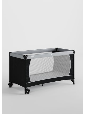 Reisebett 60x120 cm - fold & go - mit Matratze SleepPlus, schwarz/grau