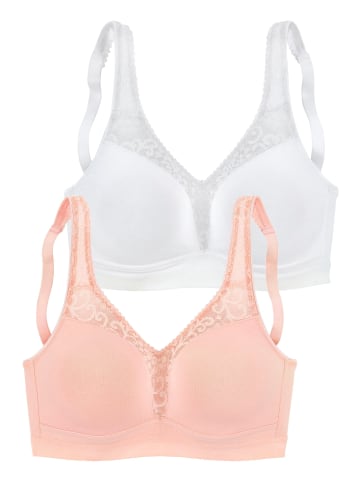 Entlastungs-BH in rose+weiß