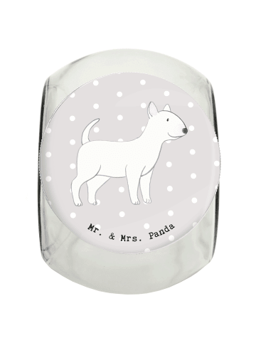 Leckerli Glas Bullterrier Moment ohne Spruch in Grau Pastell