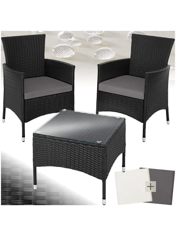 Rattan Gartenset für 2 Personen, 2 Bezugssets