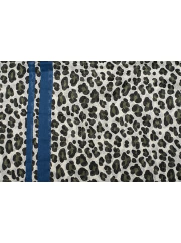 Schal in Oliv-Blau