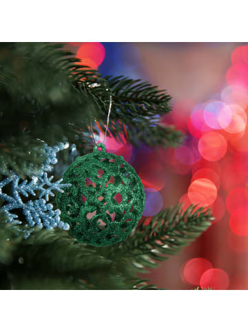 150-tlg. Weihnachtskugeln Set in Dunkelgrün