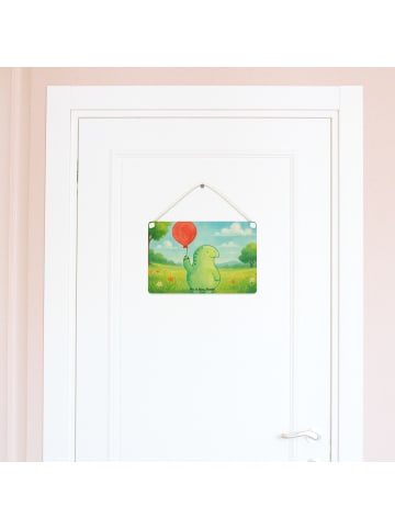 Schild Schildkröte Luftballon Design ohne Spruch in Weiß