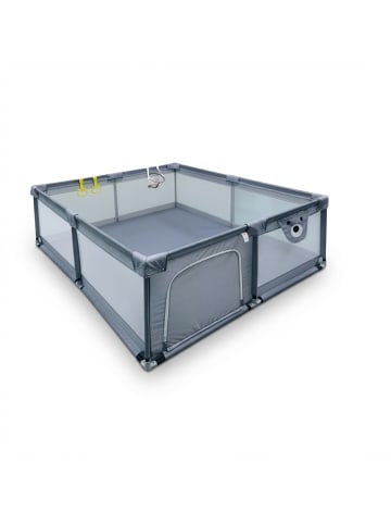 Laufstall in Grau - (B)120 x (H)65 x (T)180 cm