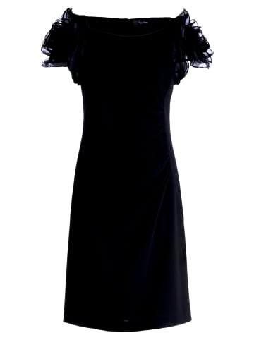 Cocktailkleid mit Raffung in Schwarz