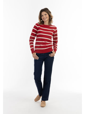 Damen Strick Pullover in Rot Creme