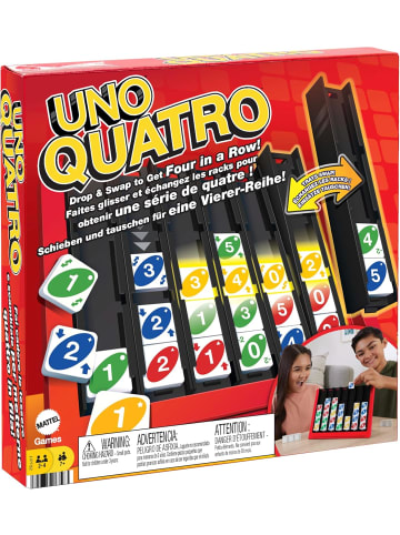 Uno Quatro Steine nach Farben oder Zahlen sortieren Reisespiel ab 7 Jahre HPF82