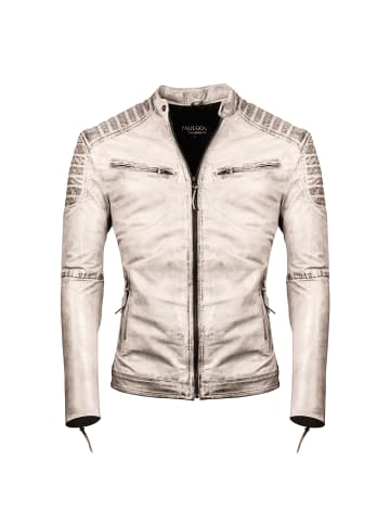 Lederjacke Übergangsjacke Biker Look Echtleder D2 in Beige