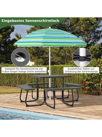 Sitzgarnitur für 8 Personen in Schwarz