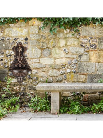 Wandbrunnen in Bronzefarben - (B)37 x (H)66 x (T)19,5 cm