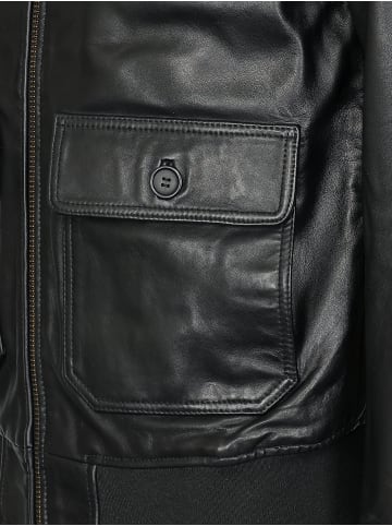Lederjacke TG2023002 in schwarz