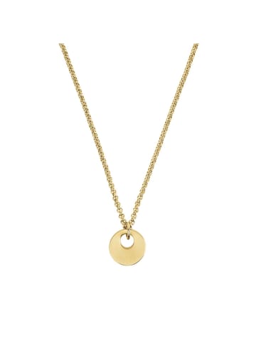 Kette mit Anhänger Edelstahl, IP gold in gold