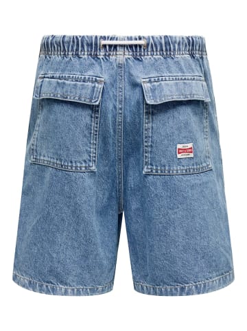 Jeans-Shorts in Medium Blue Denim
