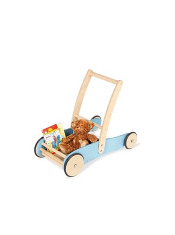 Uli Lauflernwagen mit Bremssystem & Gummirädern - Lauflernhilfe in Blau