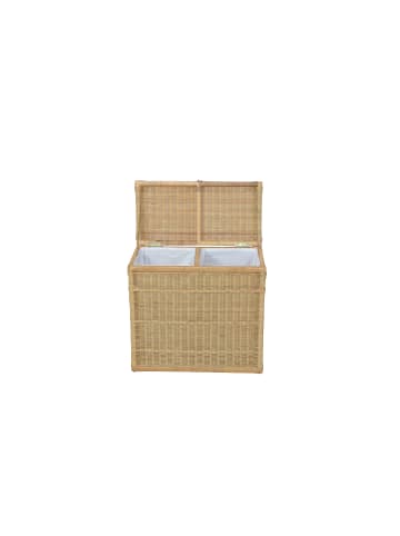 Wäschsammler DUO Rattanwäschekorb in beige