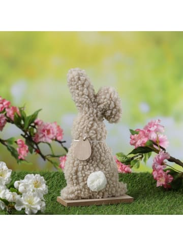 Deofigur Hase Teddy Plüschhase Osterhase H: 23cm in beige