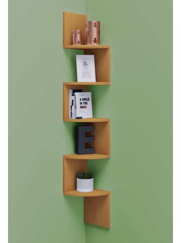 Holz Stand Regal Aufbewahrung Deko Eckregal Mintis in Buche