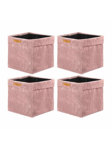 Aufbewahrungskorb 4er Pack in Puderrosa