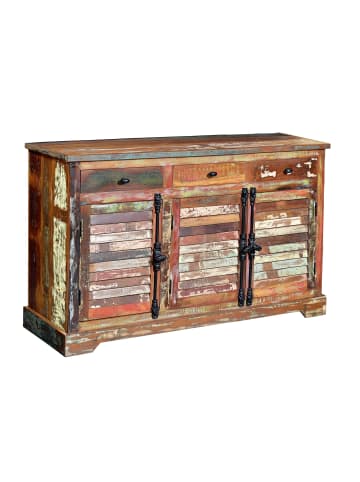 Sideboard aus recyceltem Holz in Multicolored
