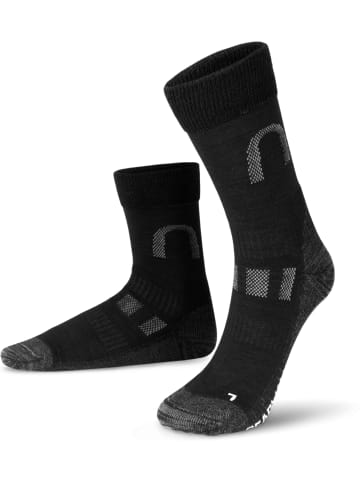 2 Paar Merinowollsocken Wander- und Trekkingsocken Melton in Schwarz
