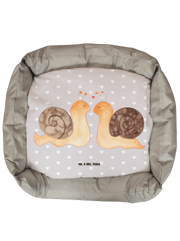 Hundematte Schnecken Liebe ohne Spruch in Grau Pastell