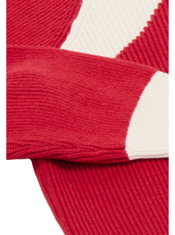 Damen Strickjacke in Rot Wollweiss