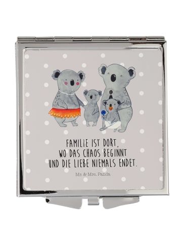 Schminkspiegel Koala Familie mit Spruch in Grau Pastell