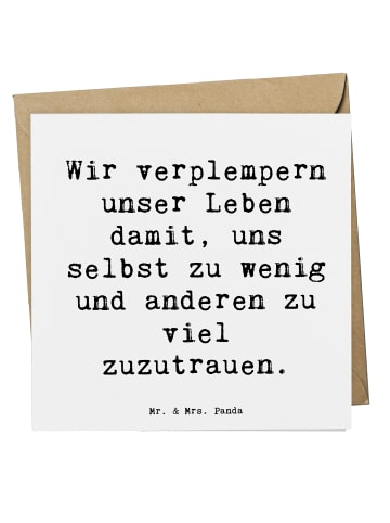 Grußkarte Spruch Leichtigkeit und Vertrauen mit... in Weiß