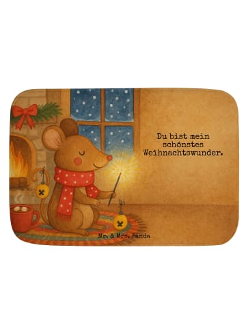 Badezimmerteppich Maus Weihnachten Design mit S... in Weiß
