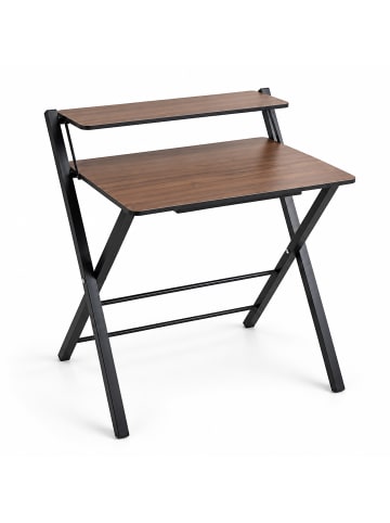 Schreibtisch in Braun/ Schwarz - (B)70 x (H)82 x (T)56 cm