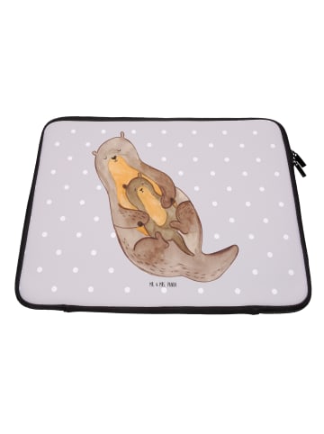 Laptoptasche Otter Kind ohne Spruch in Grau Pastell