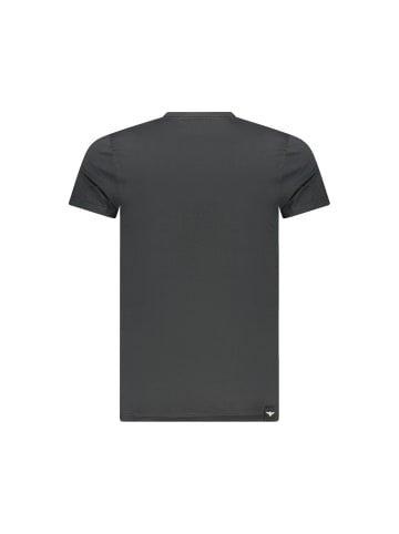 Schwarz Baumwolle Herren T-Shirt