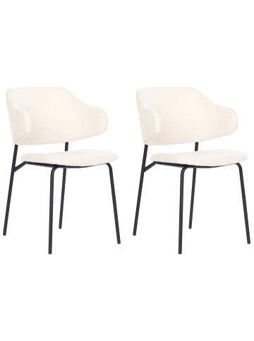 2er-Set Esszimmerstuhl KENAI in Beige/Schwarz