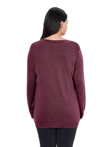 Pullover in dunkle beere