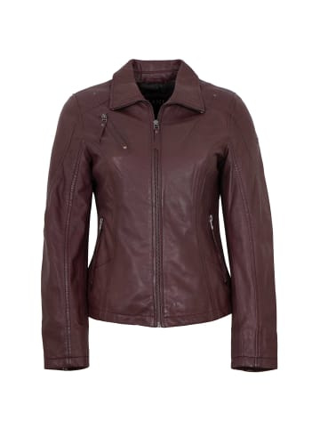 Lederjacke Lammnappa in Bordeaux