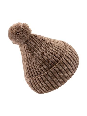 Strickmütze Melange in beige