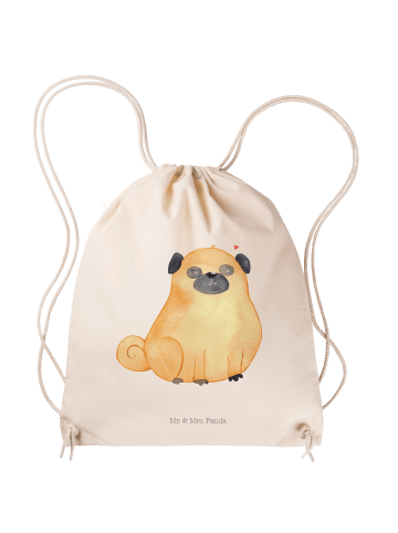 Turnbeutel Mops ohne Spruch in Creme